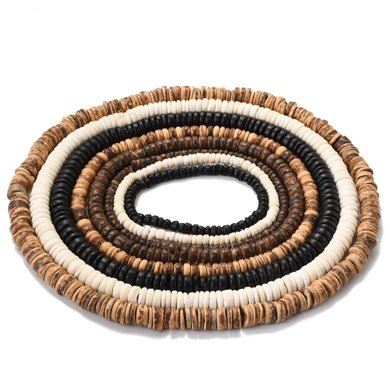100/300/500pcs Round Coconut Shell Beads 5/8/10mm Natural Wooden Loose Bead For Jewelry Making DIY Necklace Bracelet Accessories - view 5