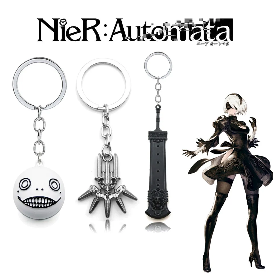 ゲームnier: 男性と女性のための自動キーチェーン,2b yorha n.2タイプb