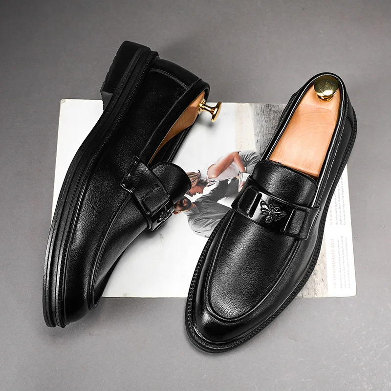 

Leather Shoes Men Soft Leather Loafers Shoes Man Autumn Breathable Soft Soled Formal Business Casual Shoes for Men