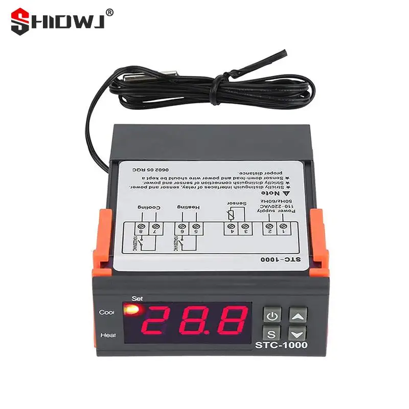 DC12V 24V AC110-220V STC-1000 LED Digital Thermostat for Incubator Temperature Controller Thermoregulator Relay Heating Cooling