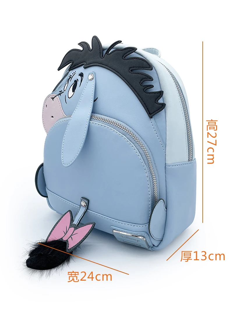 Disney Winnie the Pooh Eeyore Peripheral PU Leather Fashion Brand Backpack Best Birthday Gift Outdoor Bag Beautiful Mochila