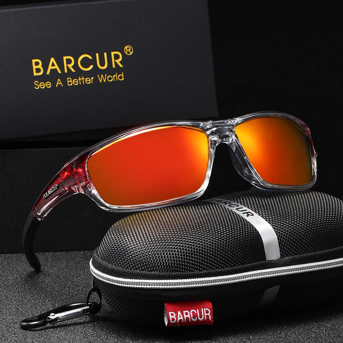 BARCUR Leichte und modische Sonnenbrille im Reitstil mit UV-Schutz, perfekt zum Wandern, Angeln und als Geschenk – Detail 5