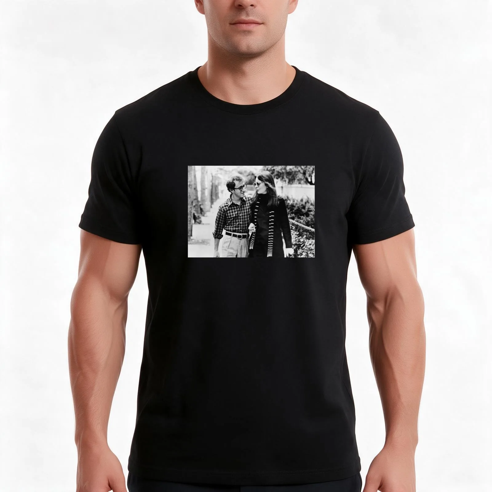 Annie Hall T-Shirt, Summer Casual Cotton Tee, Oversized Streetwear Tops, Vintage Graphic Print, Loose Fit Short Sleeve