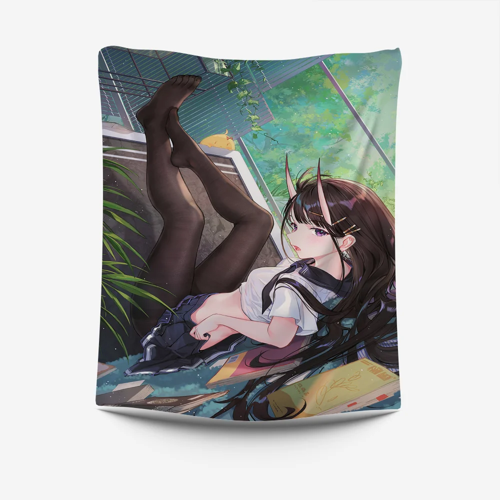 Azur Lane Game Tapestry Creative Pattern Photo Living Room Wall Art Tapestry Decor Party Outdoor Decorate Banners