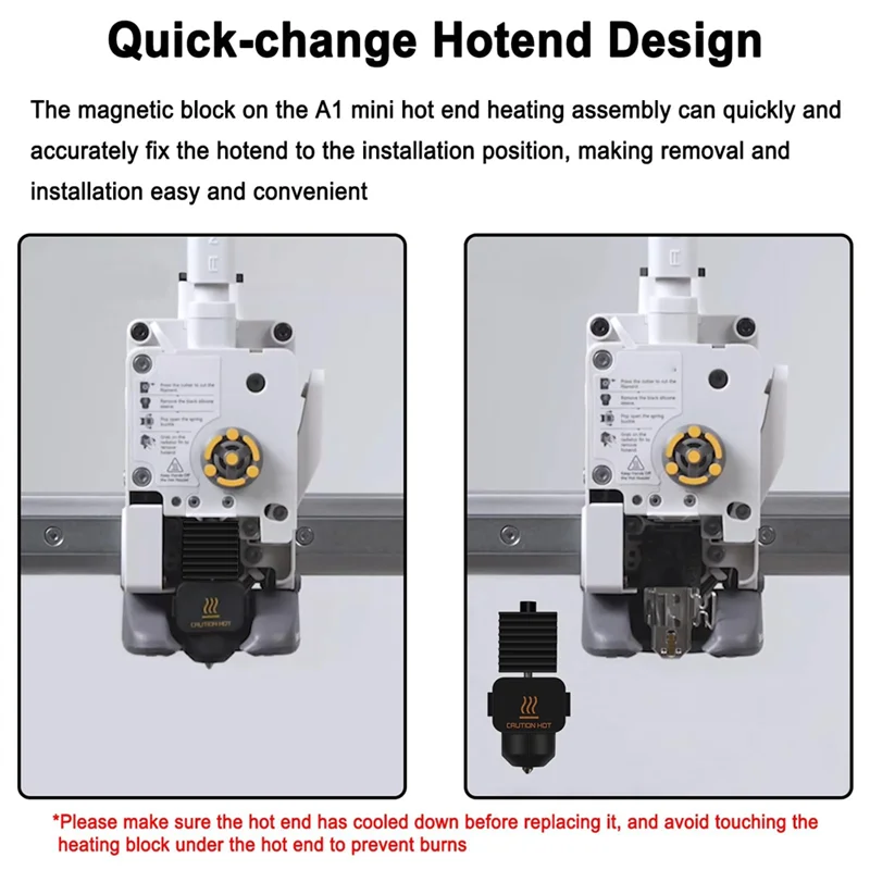 

AA76-Hotend Kit For Bambu-Lab A1/A1 Mini, 3D Printer Parts Replacement Print-Head For Bambu-Lab A1/A1 Mini 3D Printer