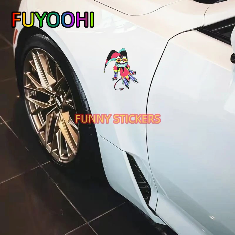 FUYOOHI Clown Demon Helluva Car Stickers Personality Bathroom  Decal Home Decorations Wallpapers