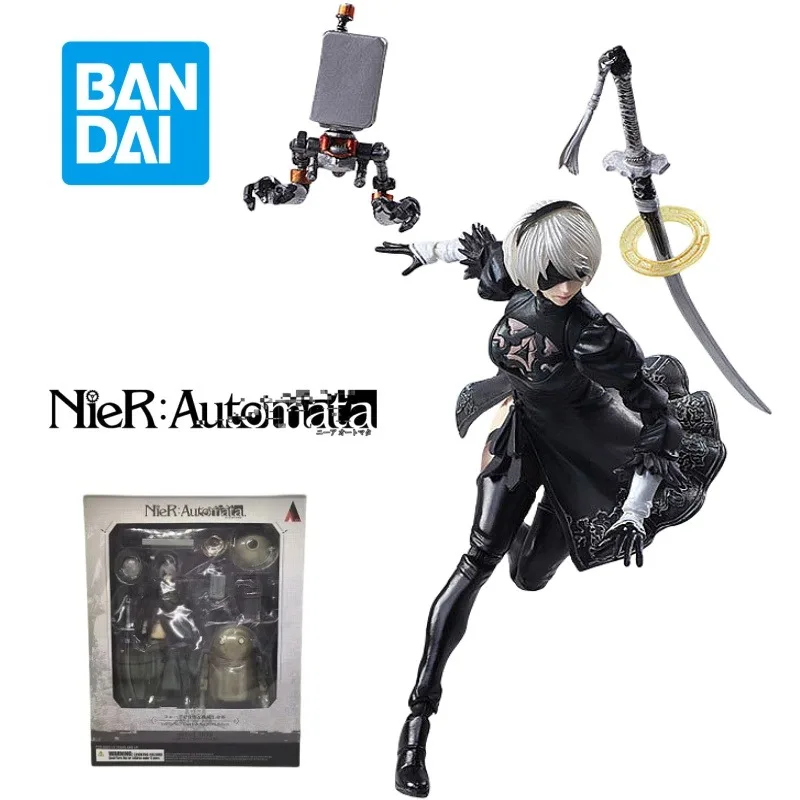 12CM NieR:Automata Game Characters YoRHa No2 Type B Joints Are Mobile Boxed Figure Decorative Statue Collection Model Toys Gifts