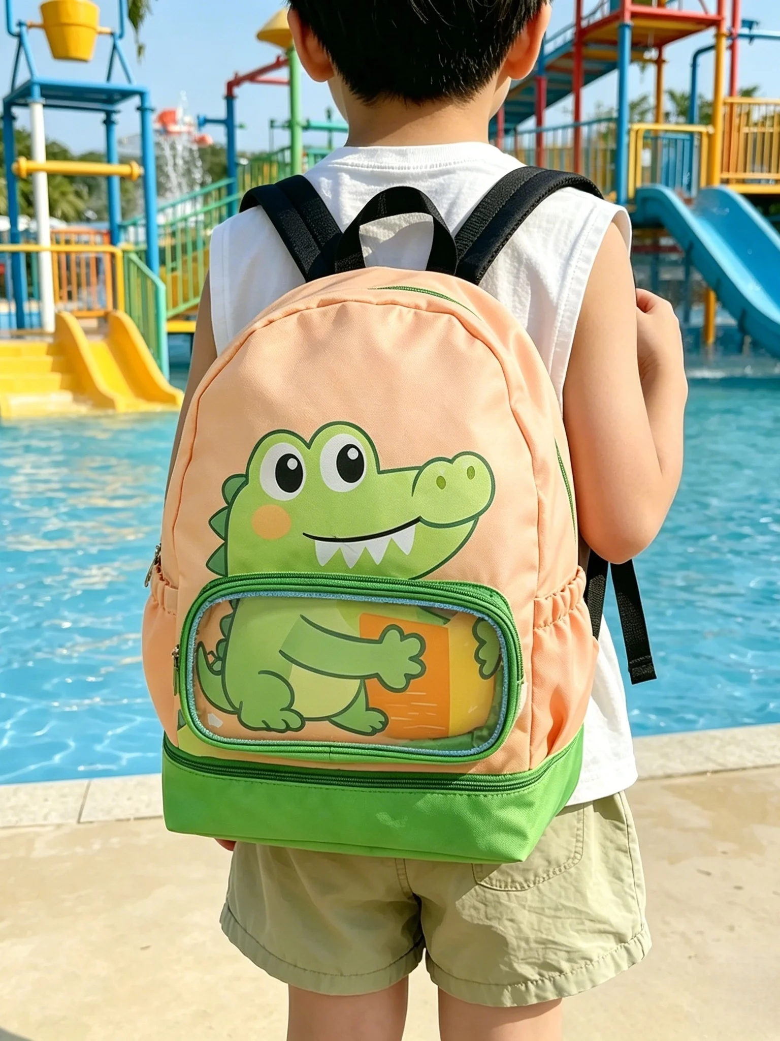bolsa-de-natacao-impermeavel-infantil-com-alca-dupla-para-praia-desenho-animado-compartimento-independente-para-calcados-separacao-seco-molhado