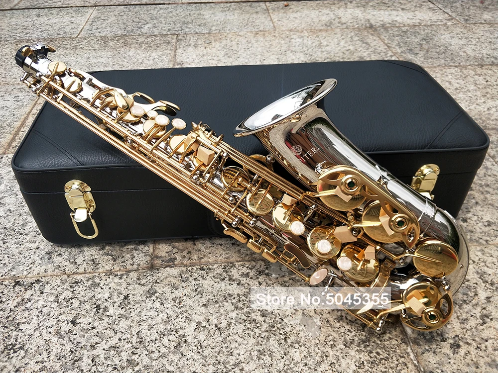 Jupiter JAS 1100SG Alto Eb Tune Saxophone Brass Nickel Silver Plated Body Gold Lacquer Key Music Instrument E-flat Sax with Case