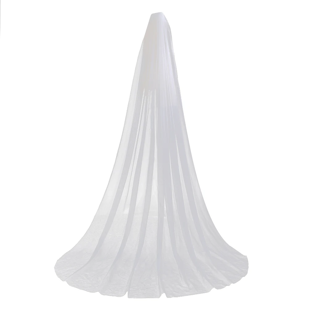 

Long Bridal Veils Layer 3 M Floor Length White Wedding Veil for Bride Bridal Accessories Ceremony Veil Drag Tail