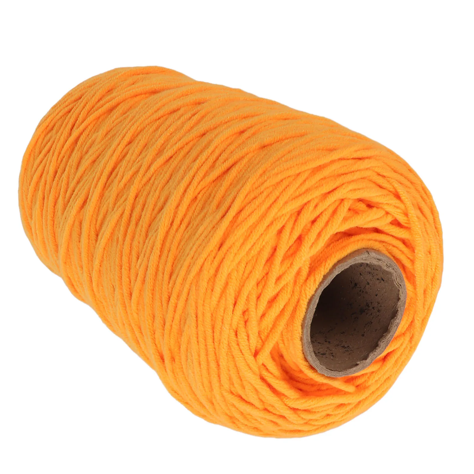 Carpet Knitting Yarn Bright Orange Comfortable Soft Shrink Resistant 437 Yards Long Tufting Yarn Cotton Polyester for Weaving