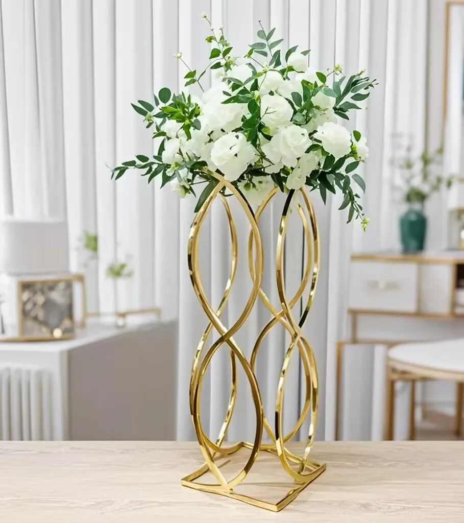 5 Pcs European Style Floral Set - Ideal for Wedding Main Table, Arch, Centerpieces, Walkway Display