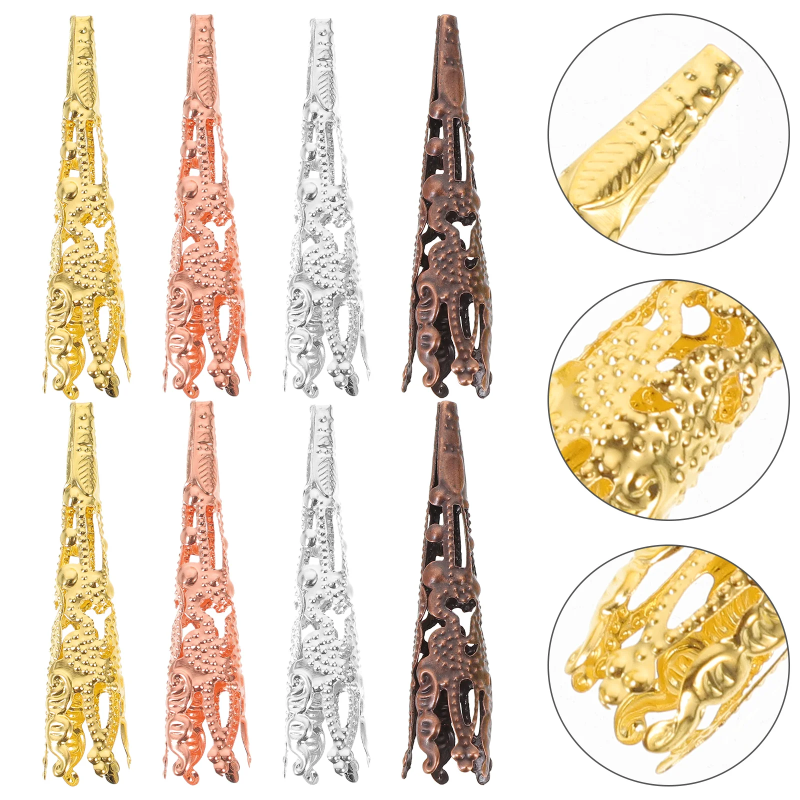 Trumpet Flower Holder DIY Beads Caps for Jewelry Making Bracelets Materials Spacer