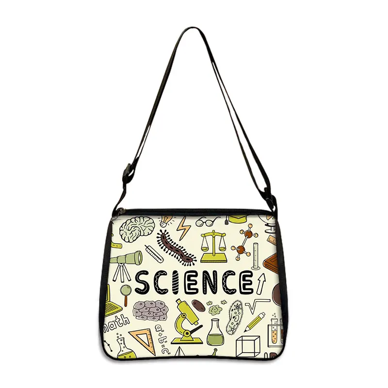 Cute Science Chemistry Shoulder Bag Periodic Table of Elements Women Handbag Crossbody Bag for Travel Phone Holder Messenger Bag