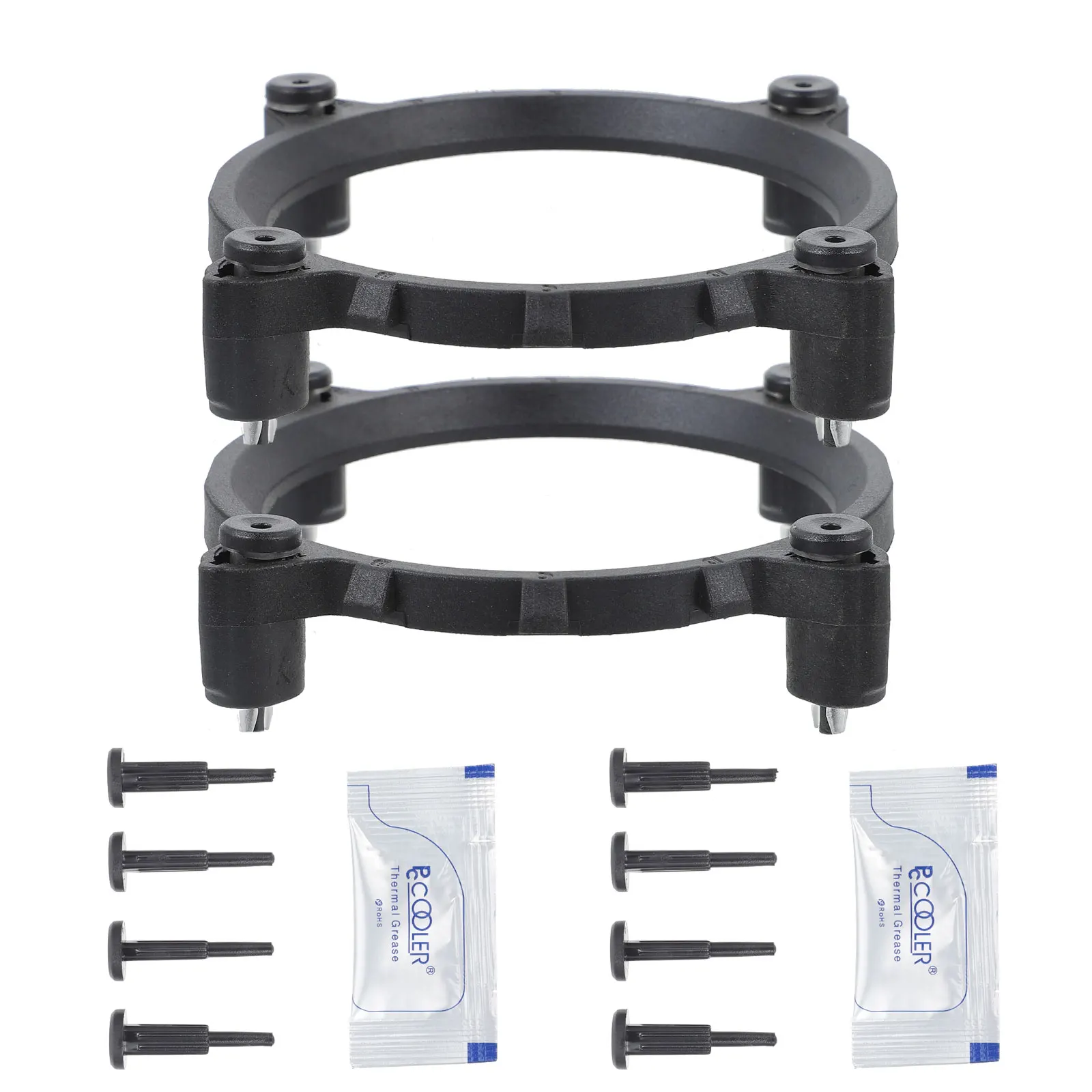 

2PCS CPU Bracket Heatsink Holder Black Mount Plate Durable Install Notebook Cooler St Socket Solution