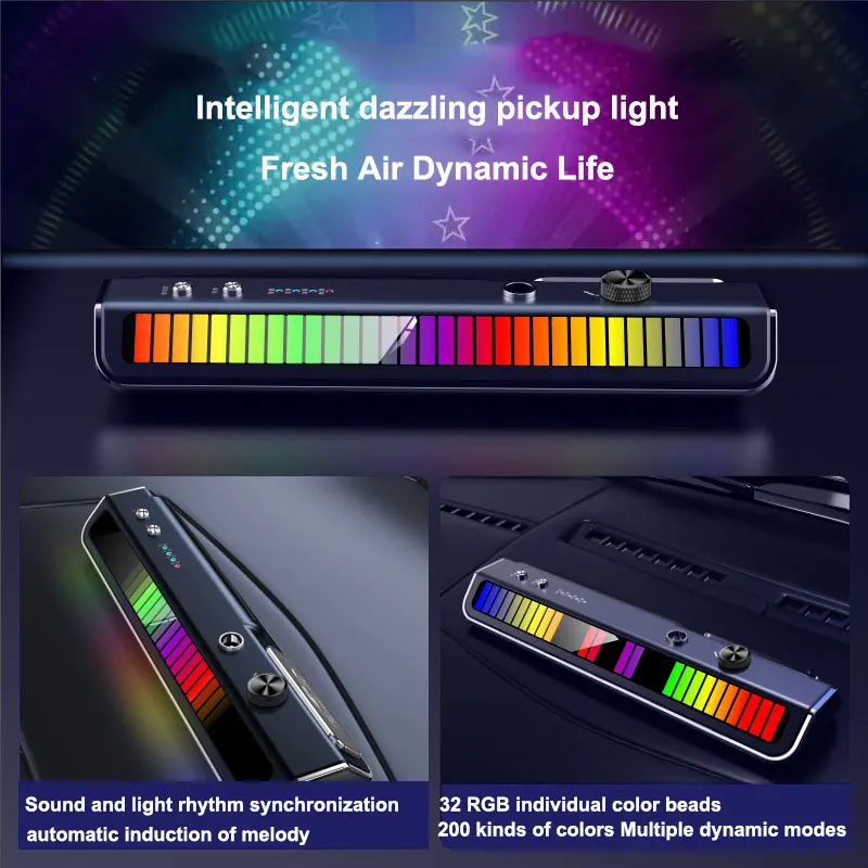 Car Air Freshener Multifunction RGB Music Pick-Up Car Perfume USB Rechargeable Automotive Smell Parking Phone License Plate Cool