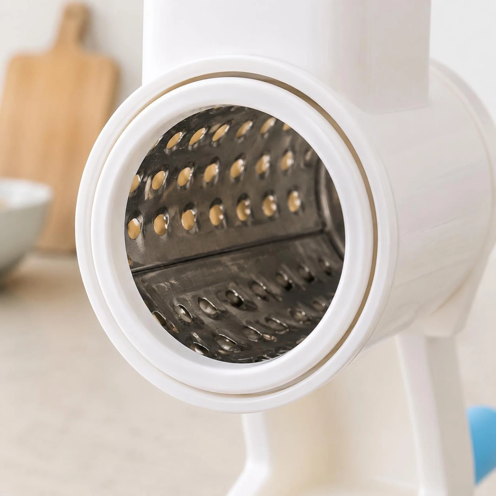 

Hand Crank Nut Grinder Stainless Steel Blades Manual Nut Grinder Kitchen Tool Compact Hinged Lid for Home