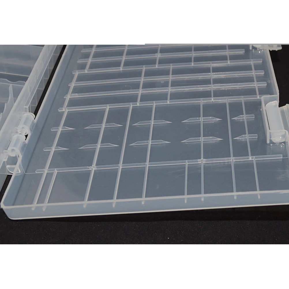 

Transparent Portable Organizer Storage Case Holder Double-layer Storage Box Rack For 18650 26650 AA AAA