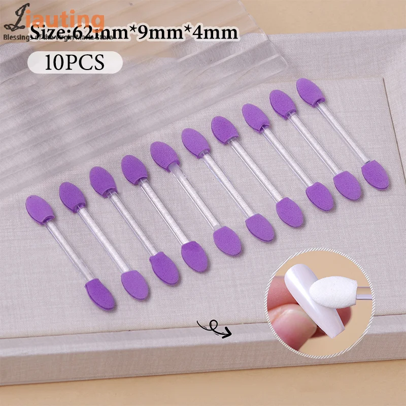 10 قطع من فرشاة ظلال العيون، عصا إسفنجية للمكياج الاحترافية، فرشاة تجميل مزدوجة النهاية لمستلزمات مستحضرات التجميل