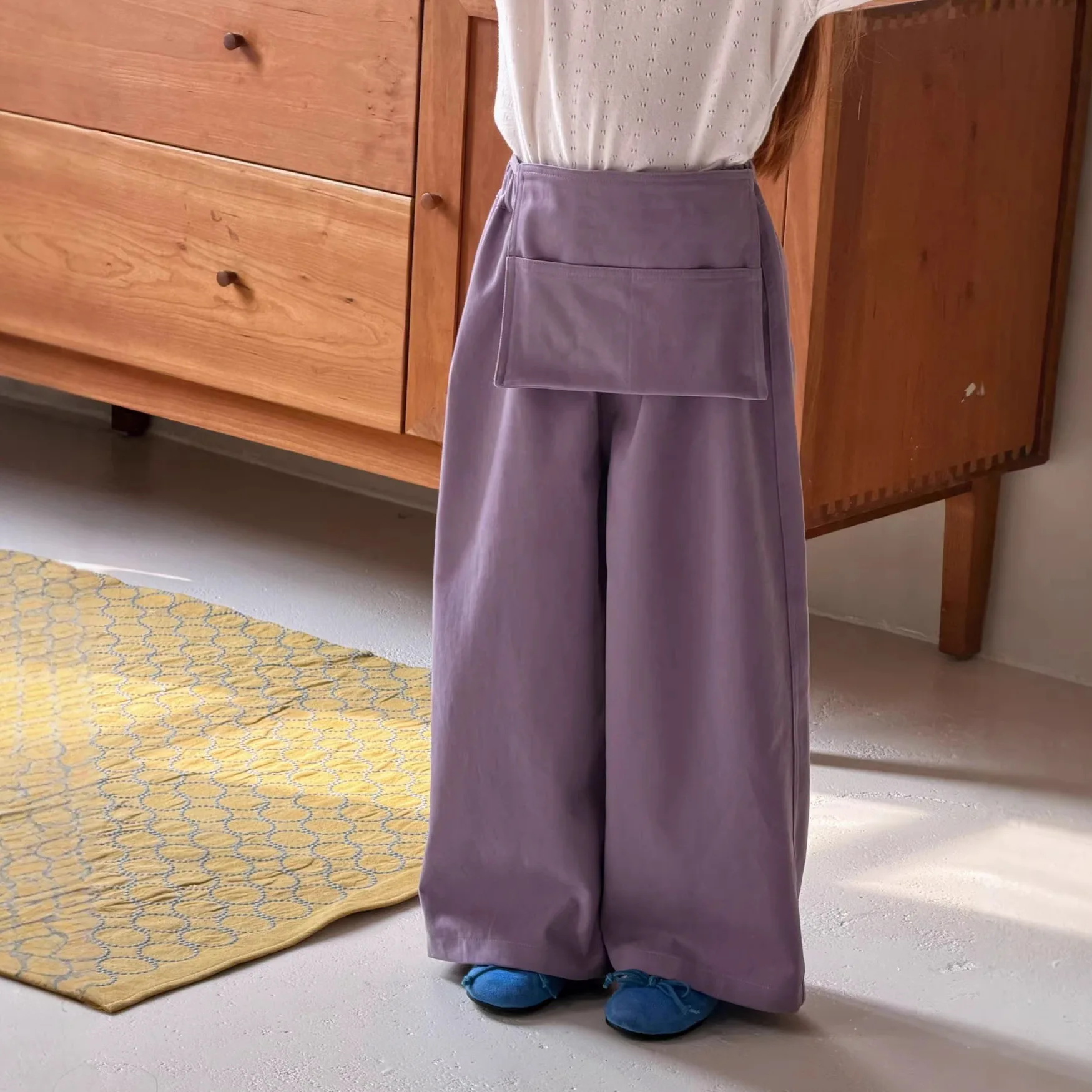 Girls Pants 2026 Spring and Summer New Childrens Clothing Korean Girl Baby Design Feeling Fart Curtain Casual Wide-leg Pants