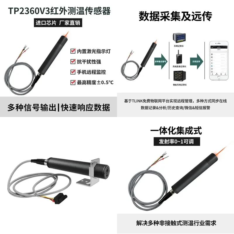 for Topray TP2360V3 Non Contact RS485 High Precision Infrared Thermometer Sensor for Human Body Temperature Measurement