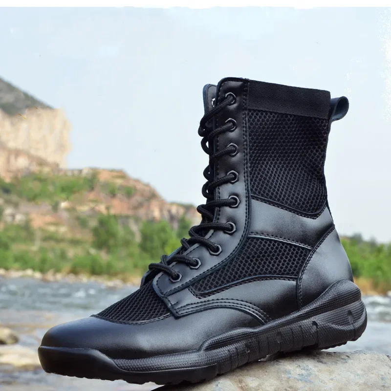 Men Boots Tactical Military Boot Special Force Desert Combat Army Boots Outdoor Hiking Boots Ankle Shoe Men Work Safty Shoes