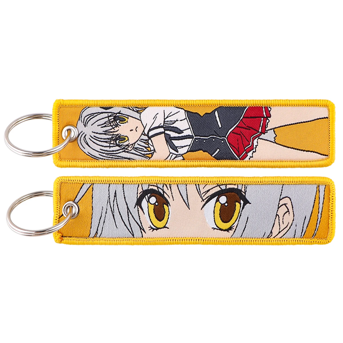 1PC High School DxD Key Tag Original Keychains For Driver Key Chain Weaving Mark Car Key Tag Keyring Trinket Gift Fashion