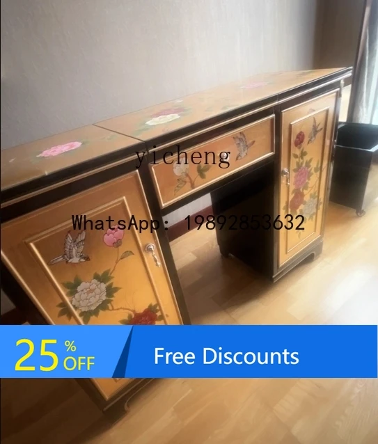

Style Dressing Table Bedroom Solid Wood Makeup Table Multi-Functional Desk Storage Cabinet
