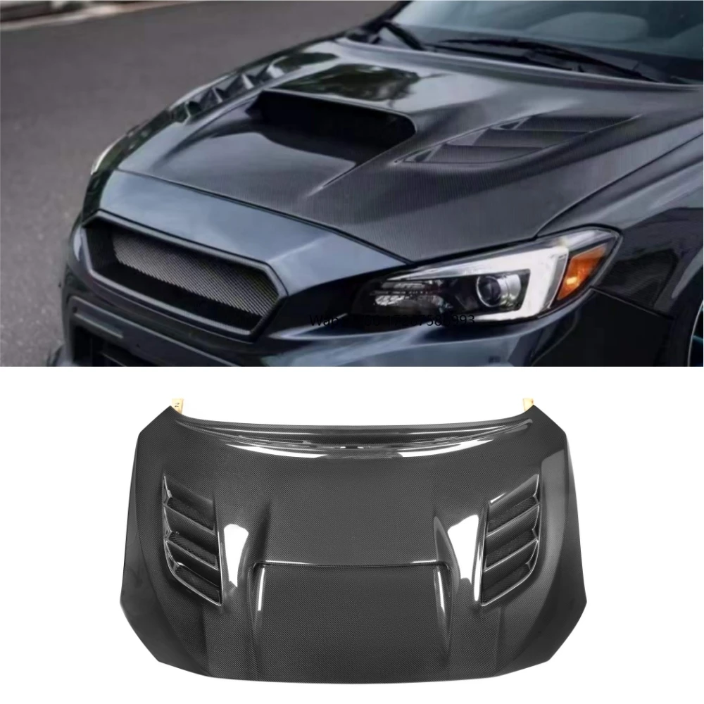 

Real Carbon Fiber Front Hood forWRX/STI 11th 2015-2021 Front Carbon Hood