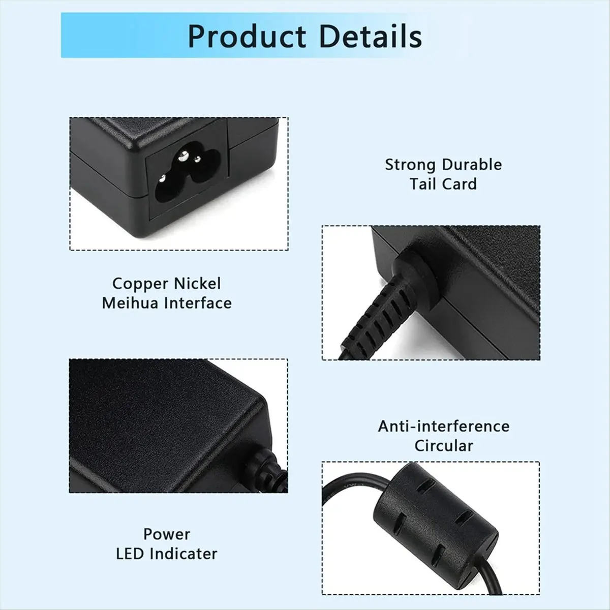 (DT37) 65W 19V 3.42A AC Charger for Acer Aspire 1 3 5 A515-44 A515-45 A515-46 A515-54 A515-55 A515-56 A115-32 A315-23 EU Plug
