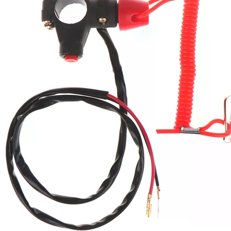 1PC ATV Motorcycle Boat Tether Lanyard Emergency Kill Stop Engine Switch Push Button