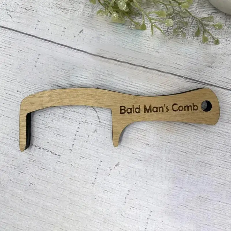 New Funny Thinning Hair Gag Comb Wooden Toothless Comb Gag Hairloss Joke Gift Baldness Bald Man Hair Loss Gag Hairloss Joke Gift