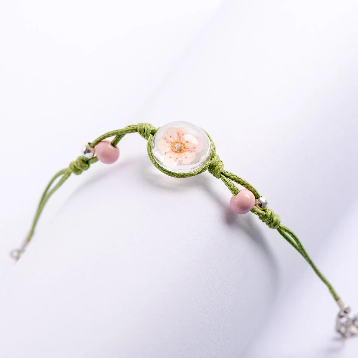 Crystal Transparency Flower Charms Bracelets Hand-made Glass Ball Chain & link bracelets&Bangles #EZ522