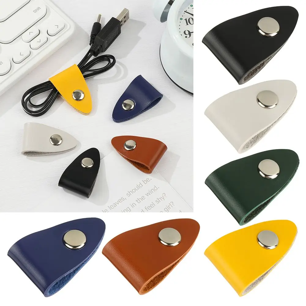 Protector Data Line Wrap Winder Wrap Wire Organizer Cable Management Cord Holder Organizer Leather Cable Straps Cable Winder