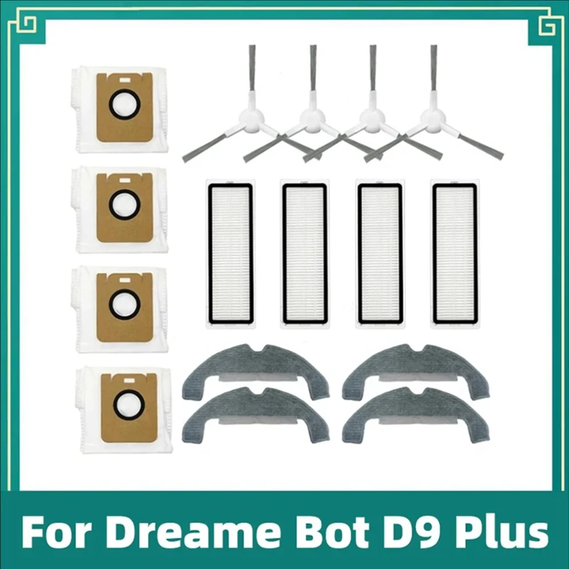 16 חתיכה צד מברשת hepa מסנן mop בד שקית אבק כמו חלקי שואב אבק מוצג חלקי שואב אבק עבור d9 בוט d9 בתוספת ואקום רובוט rl11gd
