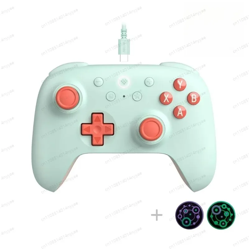 Wired Game Controller with Dual Hall Effect Joysticks and Triggers for PC Android Remappable L4 R4 Turbo Rumble Vibration