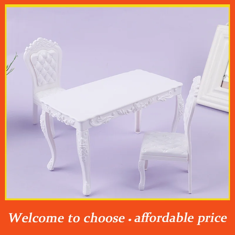 1PC new Dollhouse 1:6 Kitchen Furniture Accessories Dining Table Chair Computer Office Desk Chair For Doll House Decor Kids Toys