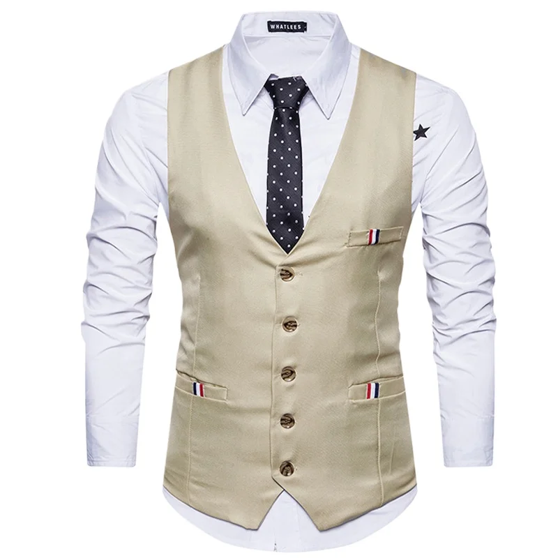 

Mens Suit Vest Formal Hombre 2025 England Style Solid Social Business Sleeveless Jacket Vest Homme Men Clothing Dress Waistcoat