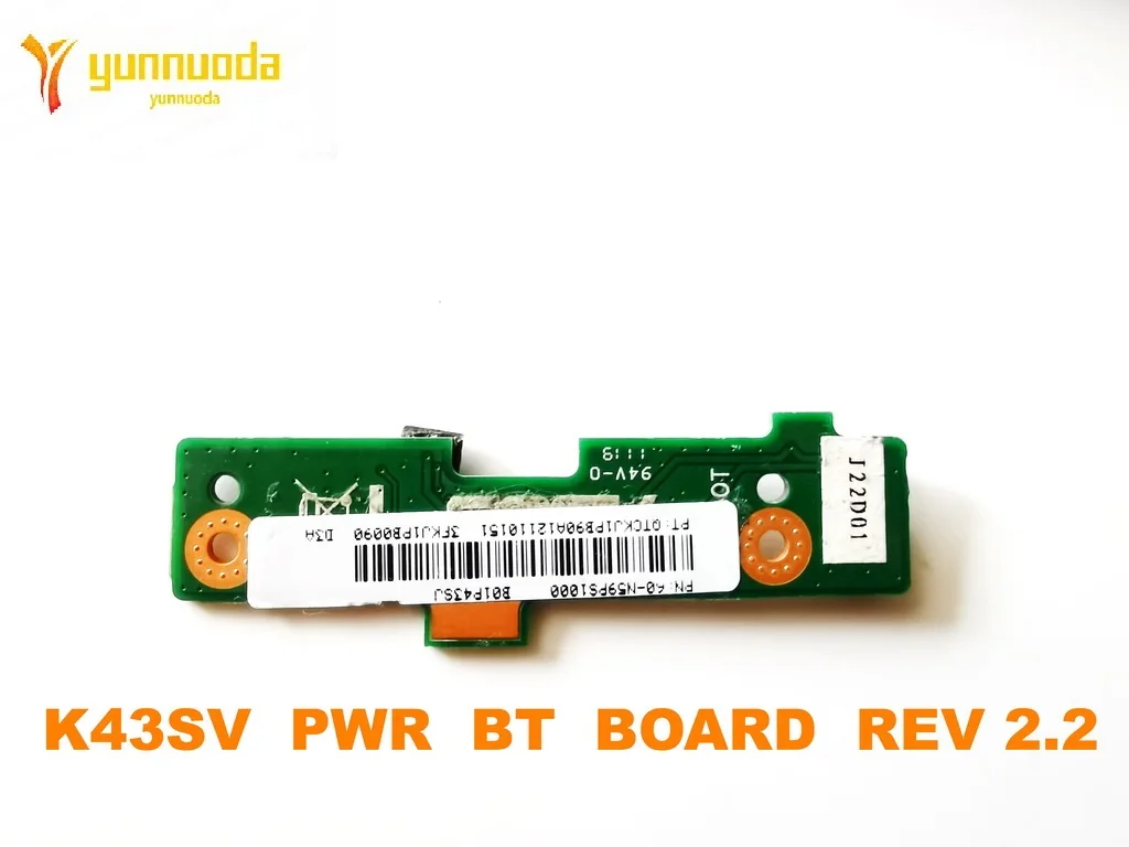 Original for ASUS  K43SV  PWR  BT  BOARD  REV 2.2  Power switch button BOARD  tested good free shipping