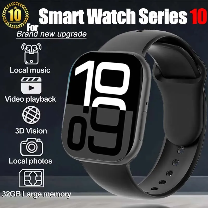 

New Men Watch Series 10 Smart Watch 32GB ROM 3D Surround Music Video NFC Bluetooth call GPS Track Smartwatch For Android & l0S