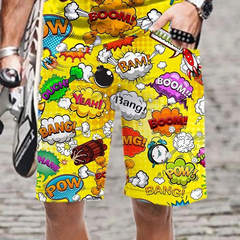 

Шорты мужские пляжные с 3D принтом, серия персонализированных рисунков, плавки, мужская летняя одежда, модные штаны