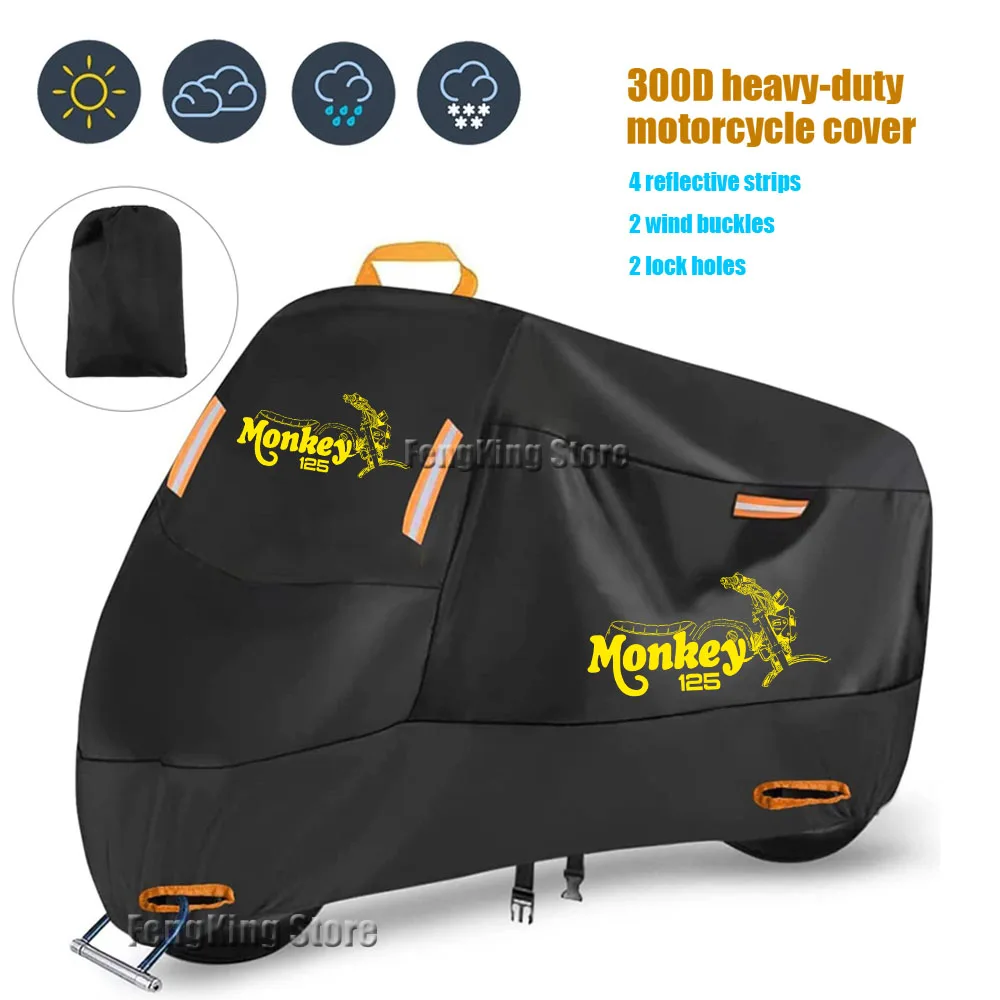 

For Honda Monkey 125 z125 Motorcycle Cover All Season Universal Dustproof Snowproof Outdoor Motorcycle Waterproof Cover