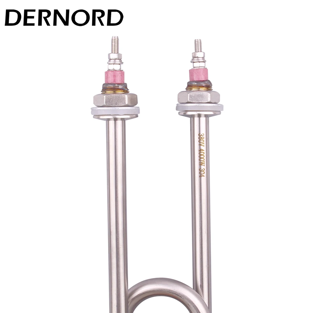 DERNORD Electric Double U Type Steam Heating Element 220V/380V SUS304 2kw/3kw/4kw/5kw/6kw M16/M18 Thread Heater