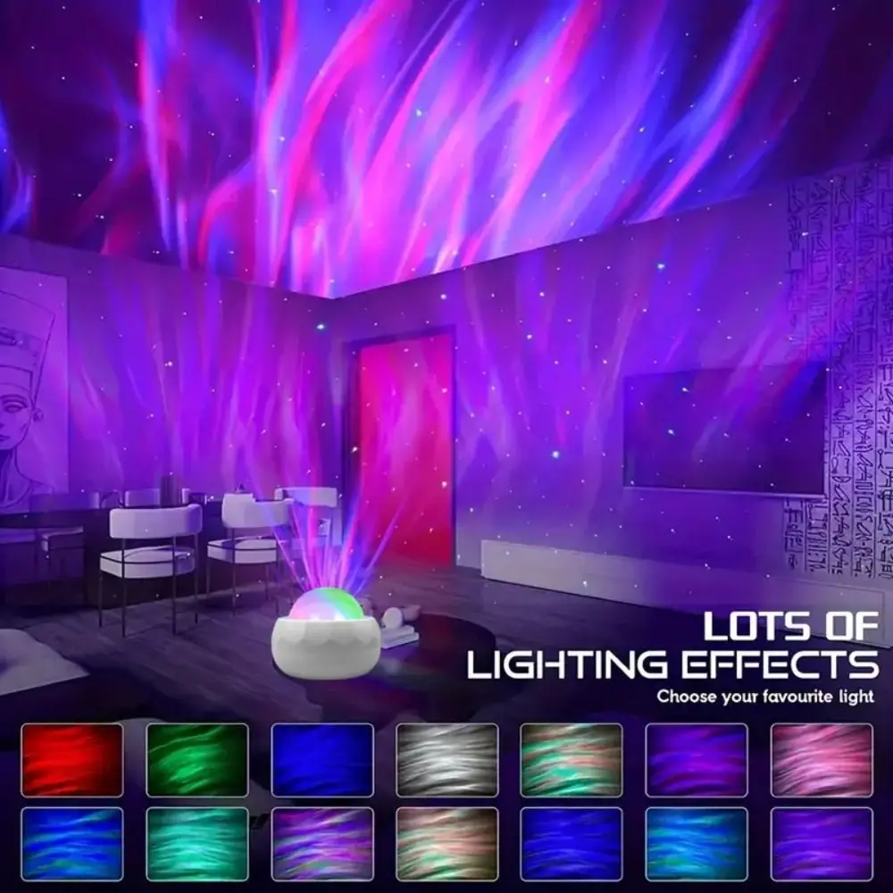 

LED Light Starlight Projector Colorful Light Water Ripple Effect Starry Sky Projector Iridescent Light Glowing Lamp
