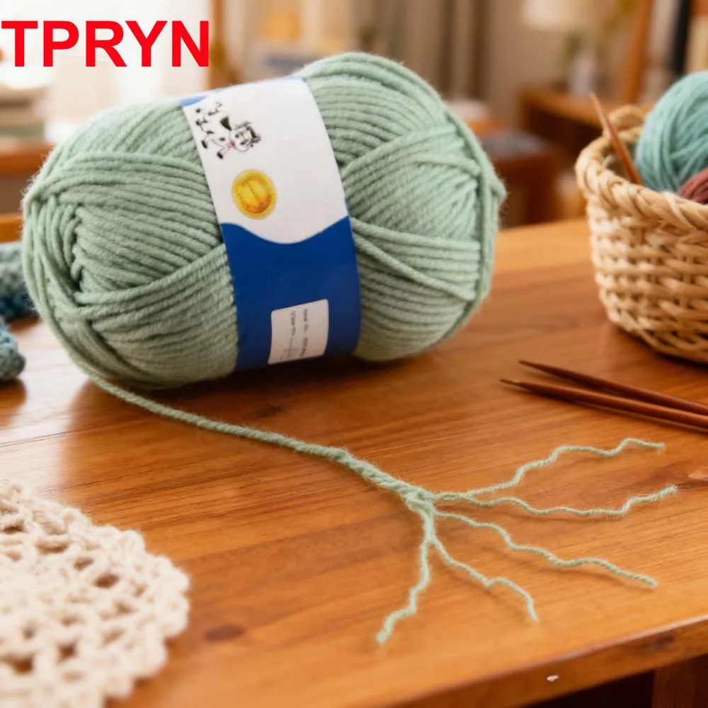 1Pc 50g Crocheting Milk Cotton Yarn Hand Knitting sweater blanket hat threads Crochet amigurumi bag line 95m