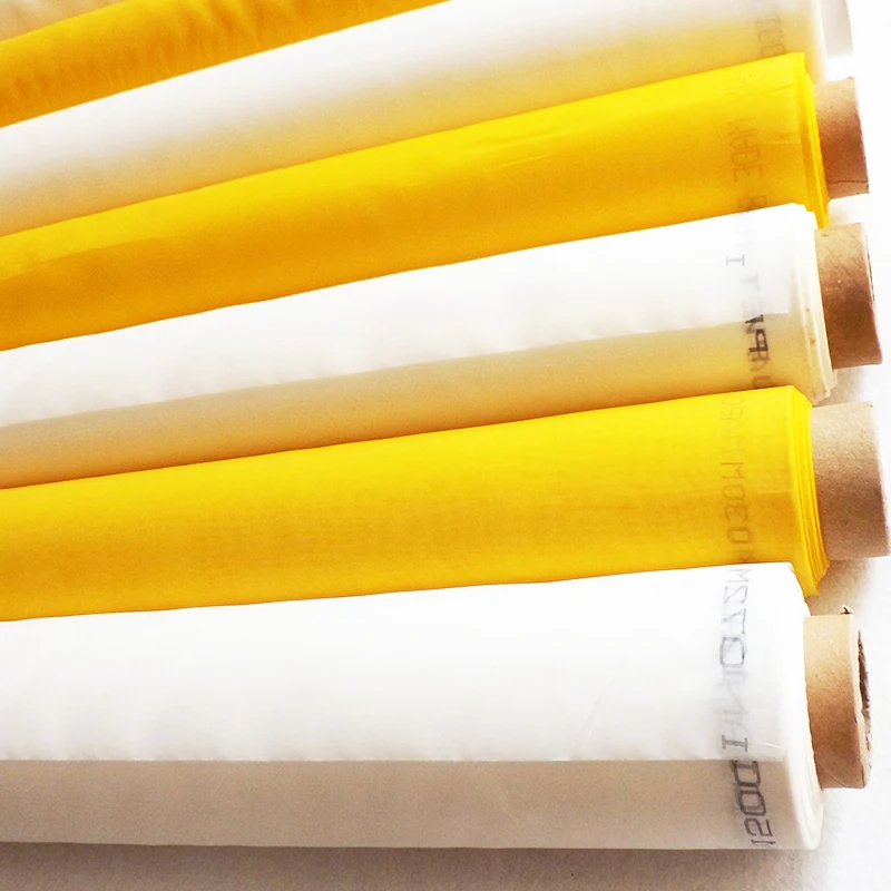 Free Shipping! 100T 40um 220CM Width Silk Screen Mesh 50M With White Yellow Color