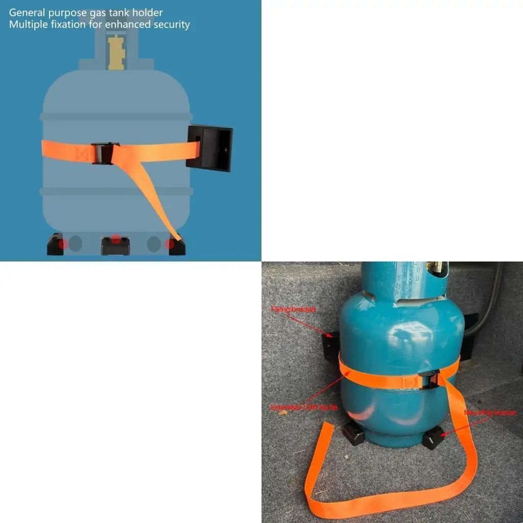 

Adjustable Nylon Strap Gas Bottle Holder Support for Campers RVs & Caravans Use