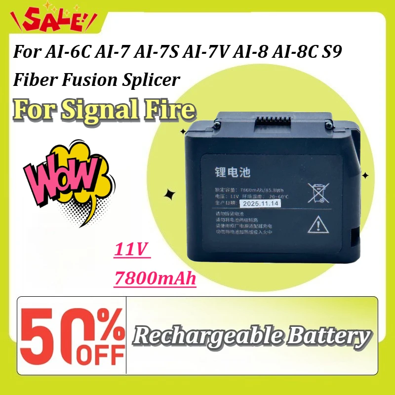 11V 7800mAh Rechargeable Li-ion Battery 11V 7800mAh For Signal Fire AI-6C AI-7 AI-7S AI-7V AI-8 AI-8C S9 Fiber Fusion Splicer