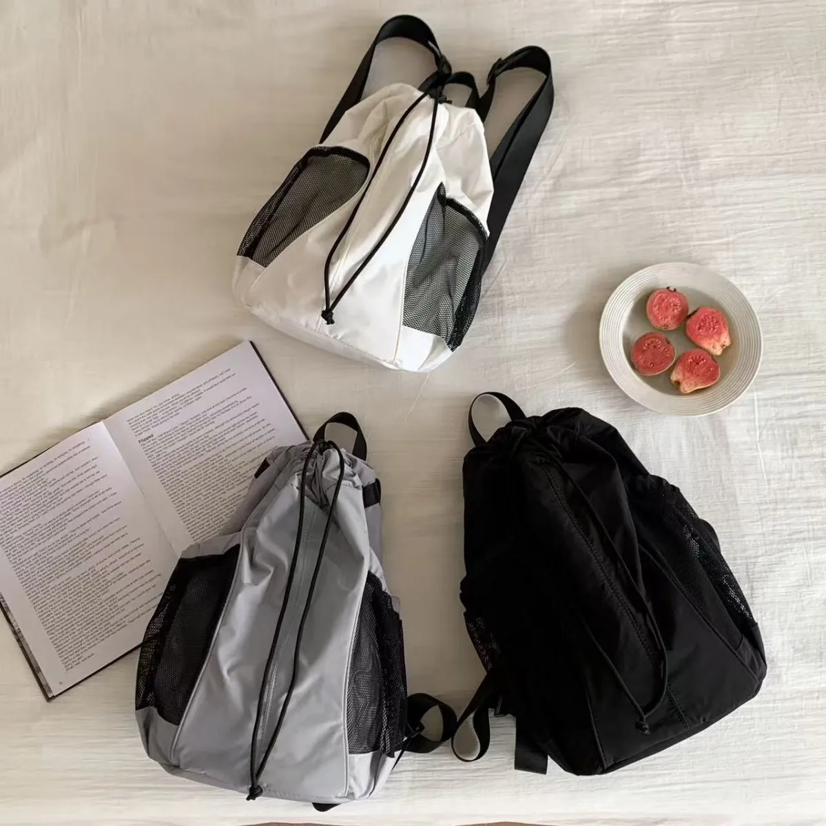2026 Drawstring Bucket Bag Outdoor Sports and Leisure, Fashionable Drawstring Design, Double-Shoulder