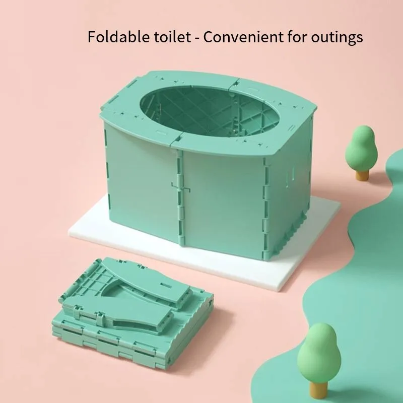 نونية سفر قابلة للطي للأطفال، مقعد مرحاض أطفال محمول للتدريب على نونية التخييم في السيارة الخارجية